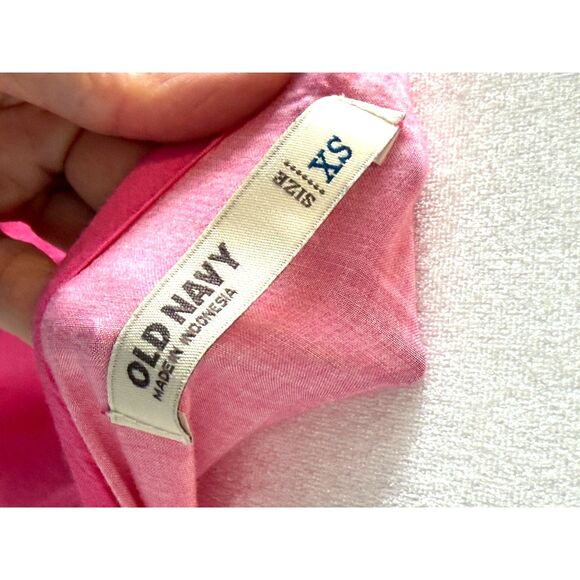 Vintage Old Navy Rayon Blend Butterfly Print Hot Pink Drape Tank Size XS - Picture 7 of 7